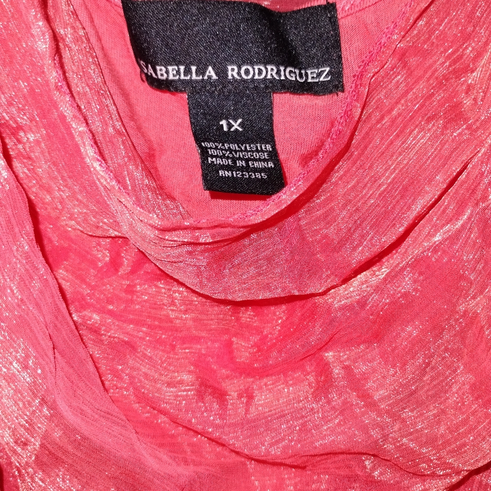 New Coral Cascade Viscose Top - Picture 3 of 3